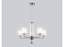  Подвесная люстра LH56001/5 СH/FR хром/белый матовый E14*5 max 40W D640*1260