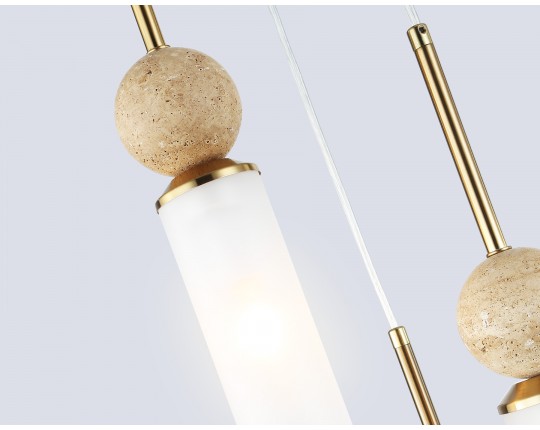  Подвесной светильник LH53257/3 BS/FR латунь/белый матовый E14*3 max 40W D230*1000