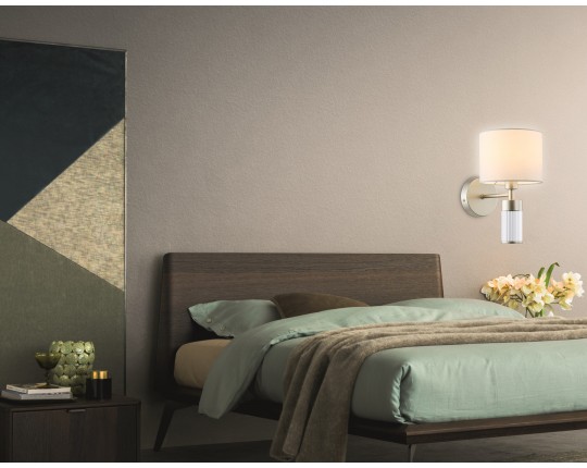  Настенный светильник с абажуром LH71305 CGD/WH золото/белый E14 max 40W 220*150*260