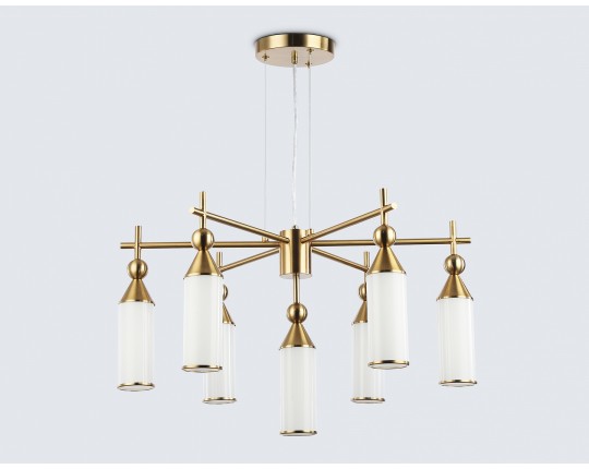  Подвесная люстра LH55278/7 BS/FR латунь/белый матовый E14*7 max 40W D640*1390