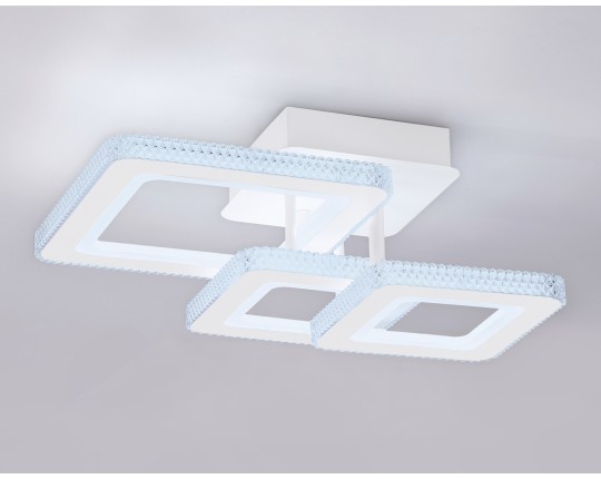  Потолочный светодиодный светильник с пультом FA8877/3 WH белый 3000K-6400K 62W 410*290*170 (ПДУ ИК)