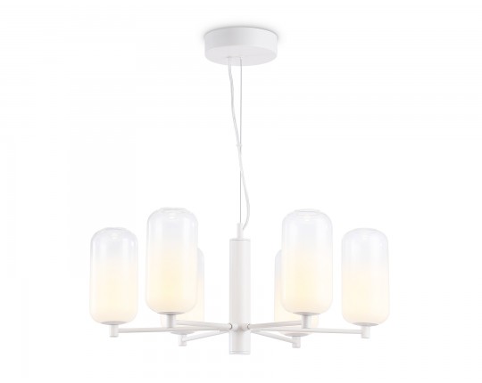  Подвесной светодиодный светильник LH11107/6 WH/FR белый/белый матовый 24W 3000K D630*280