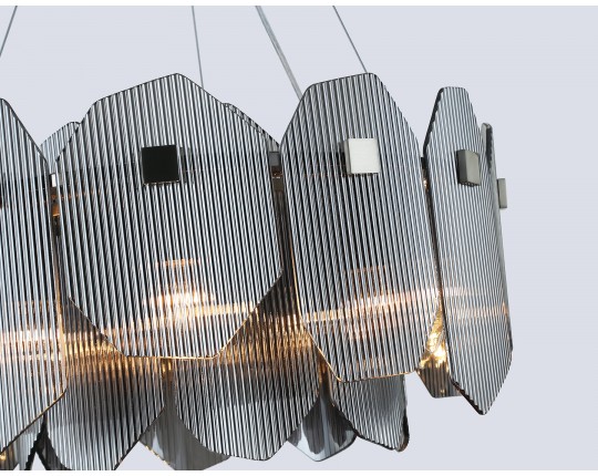  Подвесной светильник LH31201/6 SN/SM сатин никель/дымчатый E14*6 max 40W D510*270