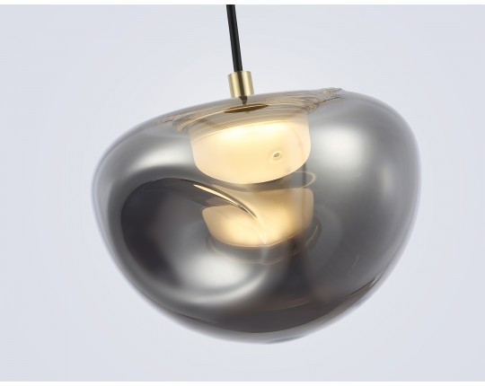  Подвесной светодиодный светильник LH12001 BK/GD/SM черный/золото/дымчатый 6W 3000K D180*145