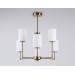  Люстра со стеклянными плафонами на штанге LH56215/6 BS/FR латунь/белый матовый E27/6 max 60W D600*600
