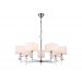  Подвесная люстра с абажурами LH71323/7 SN/WH никель/белый E14/7 max 40W D860*850