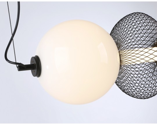  Подвесной светодиодный светильник LH11010 BK/FR черный/белый матовый 32W 3000K 915*220*220