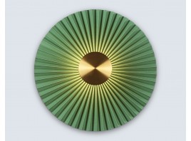  Настенный светодиодный светильник LH72649 BK/GR латунь/зеленый 6W 3000K D300*100