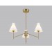  Люстра со стеклянными плафонами на штанге LH57131/3 BS/FR латунь/белый матовый E14/3 max 40W D650*590