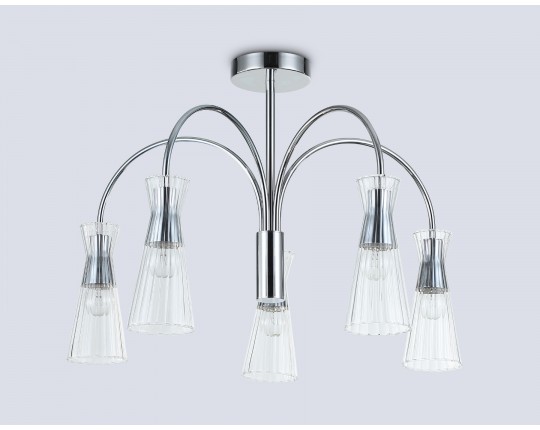  Люстра на штанге LH55651/5 СH/CL хром/прозрачный E14*5 max 40W D600*440