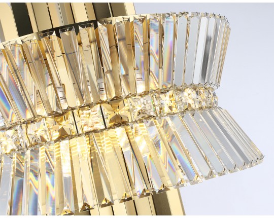  Подвесная люстра с хрусталем LH41017/12 BS/CL латунь/прозрачный E14*12 max 40W D560*660