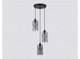  Светильник подвесной со стеклянными плафонами TR3414/3 BK черный E27/3 max 60W D320*1000
