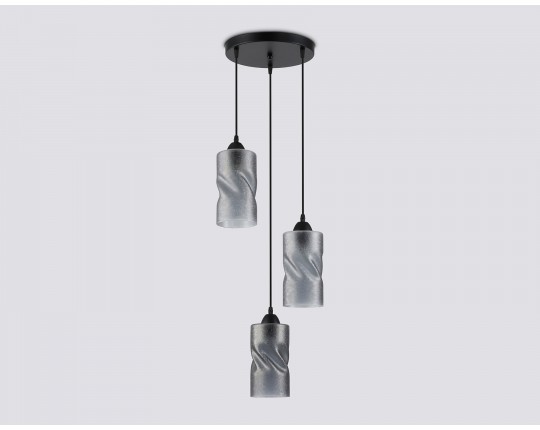  Светильник подвесной со стеклянными плафонами TR3414/3 BK черный E27/3 max 60W D320*1000