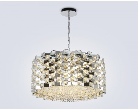  Подвесная люстра с хрусталем LH41006/18 CH/CL хром/прозрачный E14*18 max 40W D700*320