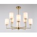 Люстра со стеклянными плафонами на штанге LH56217/8 BS/FR латунь/белый матовый E27/8 max 60W D700*600