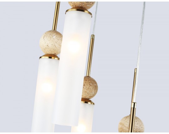  Подвесной светильник LH53259/5 BS/FR латунь/белый матовый E14*5 max 40W D330*1200