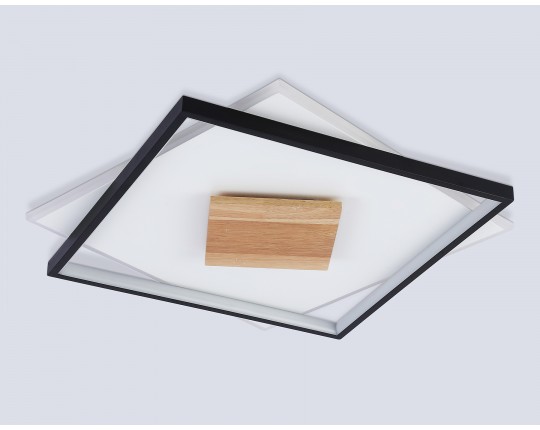  Светильник светодиодный потолочный FL4791 WH/BK/WD белый/черный/дерево 77W 3000-6000K 515*515*50 (без ПДУ)