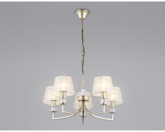  Подвесная люстра с абажурами LH71214/5 CGD золото E14/5 max 40W D620*740