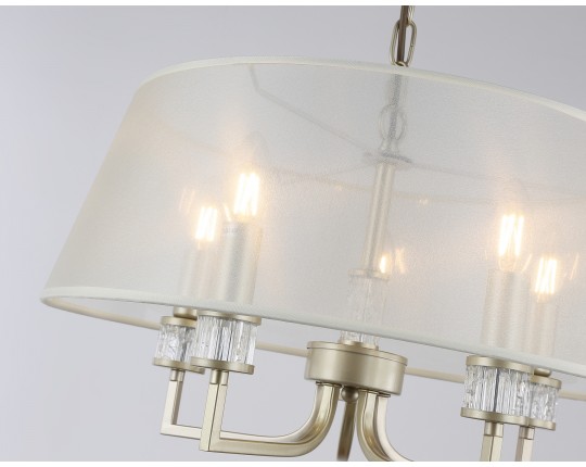  Подвесная люстра с абажуром LH71211/5 CGD золото E14/5 max 40W D500*700