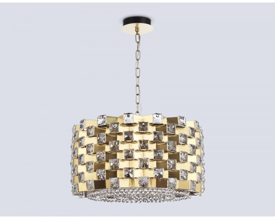  Подвесная люстра с хрусталем LH41003/12 BS/CL латунь/прозрачный E14*12 max 40W D540*290