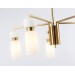  Люстра на штанге LH56124/5 BS/FR латунь/белый матовый E14*5 max 40W D605*350