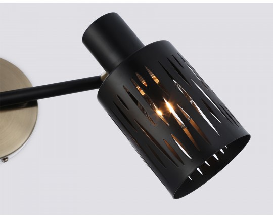  Настенно-потолочный спот в стиле лофт TR8668/2 BK/SB чёрный/бронза E14/2 max 60W 360*100*190