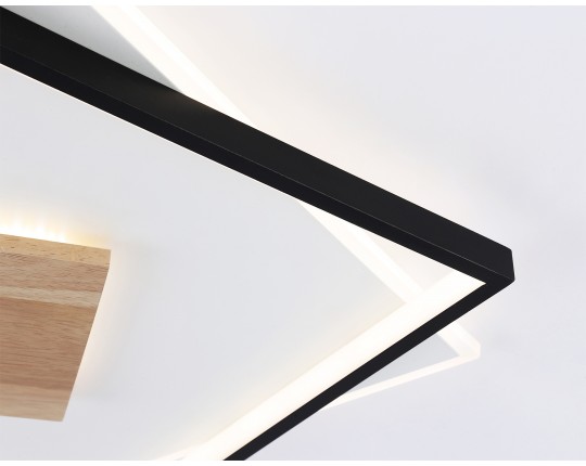  Светильник светодиодный потолочный FL4791 WH/BK/WD белый/черный/дерево 77W 3000-6000K 515*515*50 (без ПДУ)