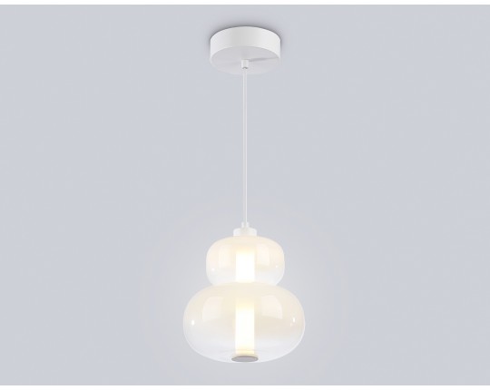  Подвесной светодиодный светильник LH11051 WH/FR белый/белый матовый 12W 3000K D230*265