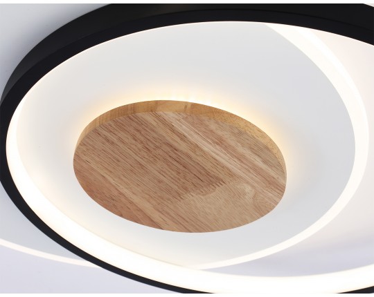  Светильник светодиодный потолочный FL4789 WH/BK/WD белый/черный/дерево 54W 3000-6000K 460*365*45 (без ПДУ)
