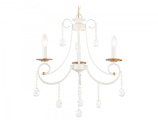  Подвесная люстра с хрусталем TR4915/3 WH/GD белый/золото E14/3 max 40W D550*860