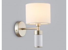  Настенный светильник с абажуром LH71305 CGD/WH золото/белый E14 max 40W 220*150*260