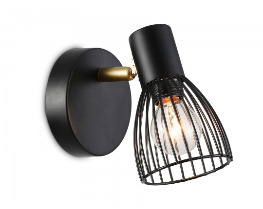  Настенно-потолочный спот в стиле лофт TR8659 BK/GD черный/золото E14 max 60W 160*100*145