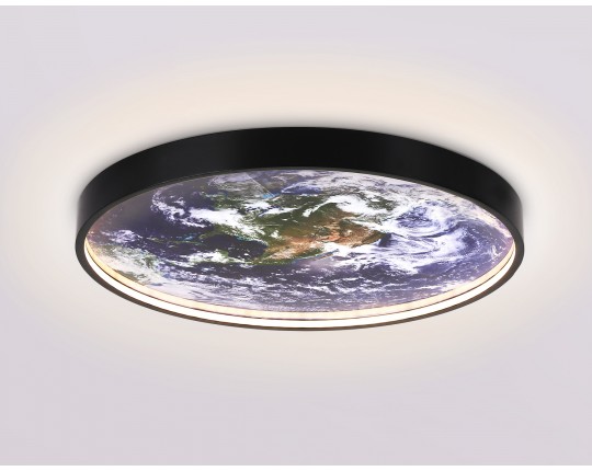  Настенно-потолочный светодиодный светильник FW11133 BK черный 25W LED 3000-6400K D400*38