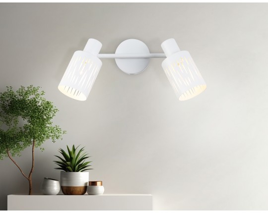  Настенно-потолочный спот в стиле лофт TR8664/2 WH белый E14/2 max 60W 360*100*190