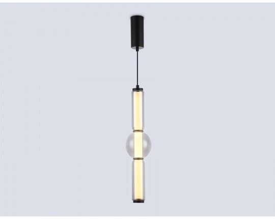  Подвесной светодиодный светильник LH11023 BK/SM черный/дымчатый 17W 3000K D120*520