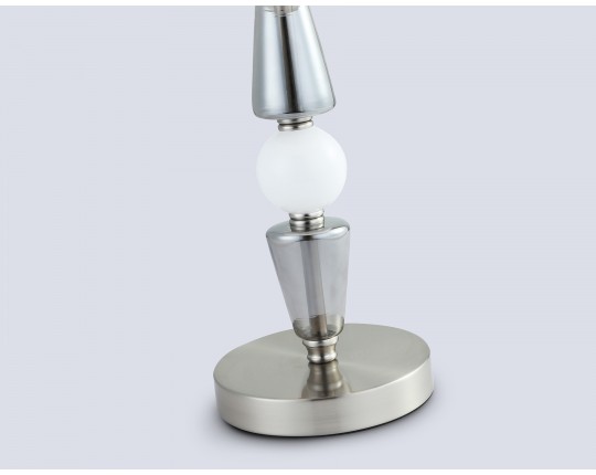  Настольная лампа с абажуром LH75262 SN/FR сатин никель/белый матовый E14 max 40W D260*470