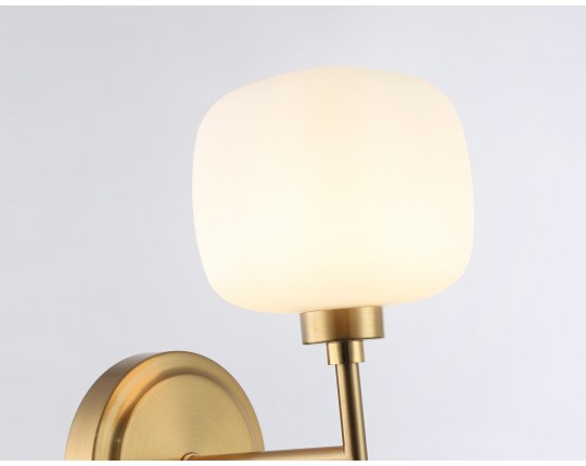  Настенный светильник LH53021 BS/FR латунь/белый матовый G9 max 40W 195*120*230