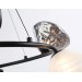  Подвесная люстра LH15003/6 BK/FR/SM черный/белый матовый/дымчатый G9*6 max 40W D630*1150