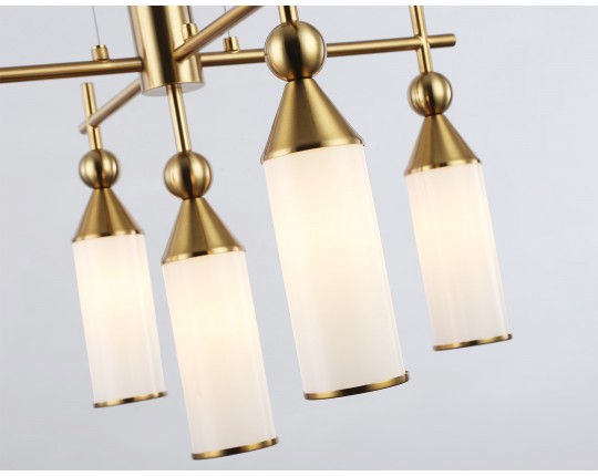  Подвесная люстра LH55276/5 BS/FR латунь/белый матовый E14*5 max 40W D520*1390
