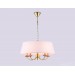  Подвесная люстра с абажуром и декором из керамики LH75021/5 GD/PI золото/розовый E14/5 max 40W D550*730