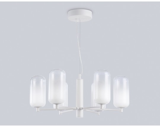  Подвесной светодиодный светильник LH11107/6 WH/FR белый/белый матовый 24W 3000K D630*280