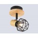  Настенно-потолочный спот в стиле лофт TR8751 BK/WD черный/дерево IP20 E27 D115*175
