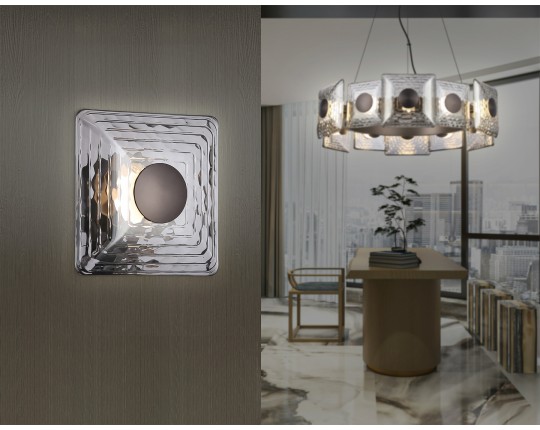  Настенный светодиодный светильник LH31037 GR/SM серый/дымчатый 6W 3000K 150*150*85