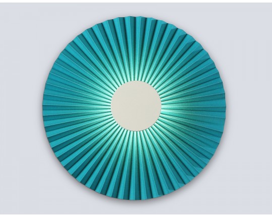  Настенный светодиодный светильник LH72651 WH/GR белый/бирюзовый 6W 3000K D300*100