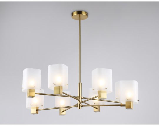  Подвесная люстра LH57033/8 BS/SM латунь/дымчатый E14/8 max 40W D830*710