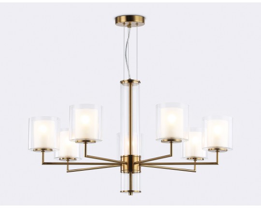  Подвесная люстра LH56013/7 BS/FR латунь/белый матовый E14*7 max 40W D790*1260