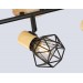  Настенно-потолочный спот в стиле лофт TR8753/3 BK/WD черный/дерево IP20 E27/3 435*115*200