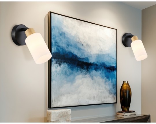  Настенно-потолочный спот в стиле лофт TR8720 BK/WD черный/дерево E14 max 60W 175*100*160