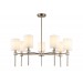  Люстра с абажурами на штанге LH72373/7 DBS/WH темная латунь/белый E14/7 max 40W D840*720