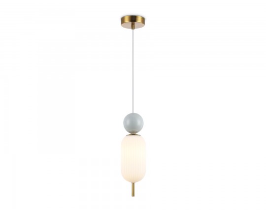  Подвесной светильник LH53101 BS/GR/FR латунь/серый/белый матовый G9 max 28W D100*330